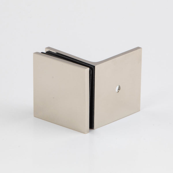 wall to glass bracket polished nickel