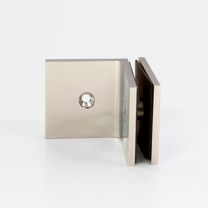 Boston 90 Degree Wall to Glass Bracket Polished Nickel