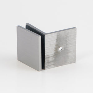 wall to glass bracket satin chrome