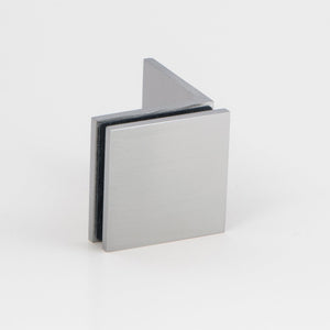 Boston 90 Degree Wall to Glass Bracket Satin Chrome