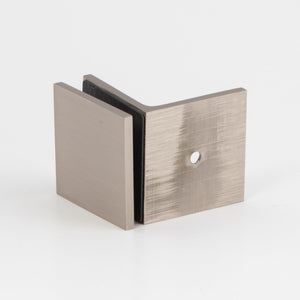 wall to glass bracket brushed nickel