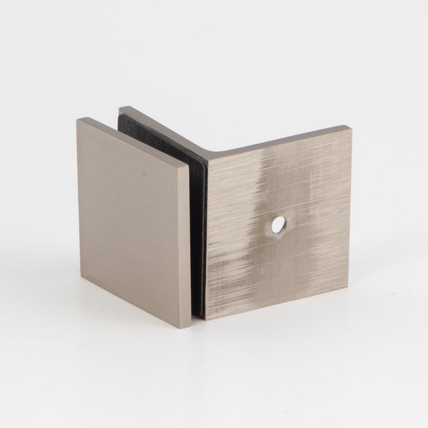 wall to glass bracket brushed nickel