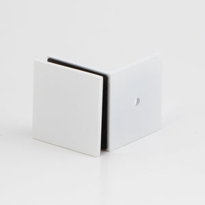 Boston 90 Degree Wall to Glass  Bracket White