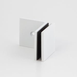 Boston 90 Degree Wall to Glass  Bracket White