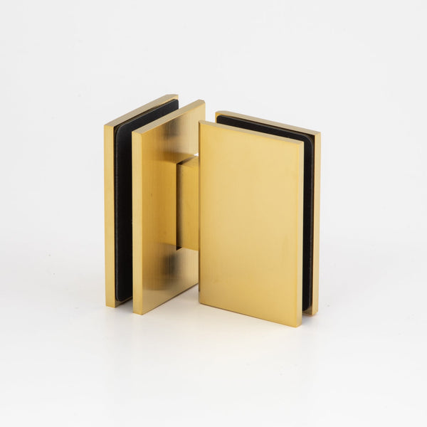 Boston 6-8mm Glass to Glass 180 Degree Shower Hinge - Brushed Brass