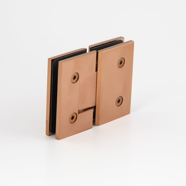 Boston Glass to Glass 180 Degree Hinge Brushed Rose Gold
