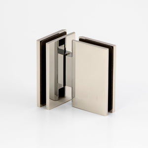 Boston Glass to Glass 180 Degree Hinge Polished Nickel
