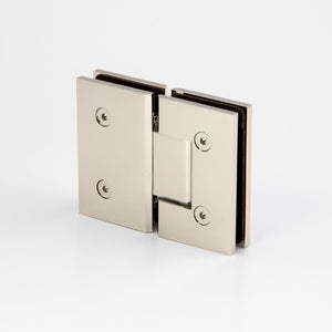Boston Glass to Glass 180 Degree Hinge Polished Nickel