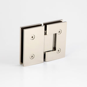 Boston Glass to Glass 180 Degree Hinge Polished Nickel