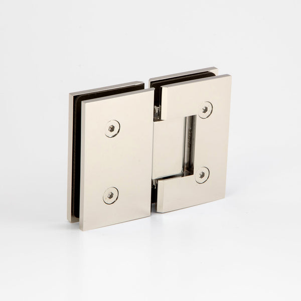 Boston Glass to Glass 180 Degree Hinge Polished Nickel