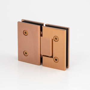 Boston 6-8mm Glass to Glass 180 Degree Shower Hinge - Polished Rose Gold