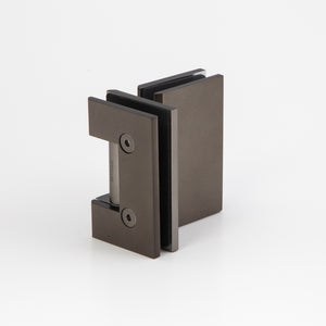 Glass to Glass 180 Degree Hinge Brushed Gun Metal