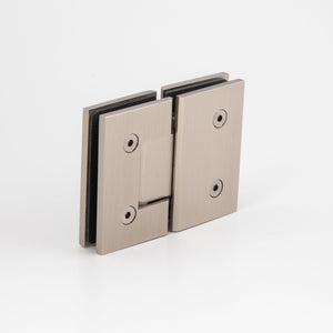 Boston Glass to Glass 180 Degree Hinge Satin Nickel