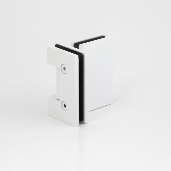 Boston 6-8mm Glass to Glass 180 Degree Shower Hinge - White