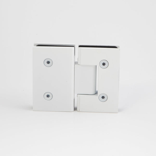 Boston Glass to Glass 180 Degree Hinge White