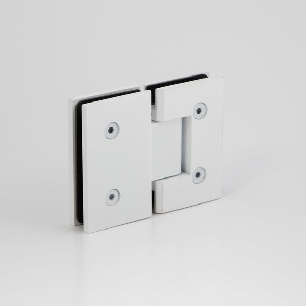 Boston 6-8mm Glass to Glass 180 Degree Shower Hinge - White