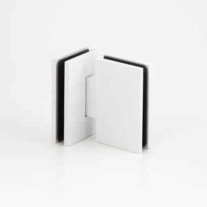 Boston Glass to Glass 180 Degree Hinge White