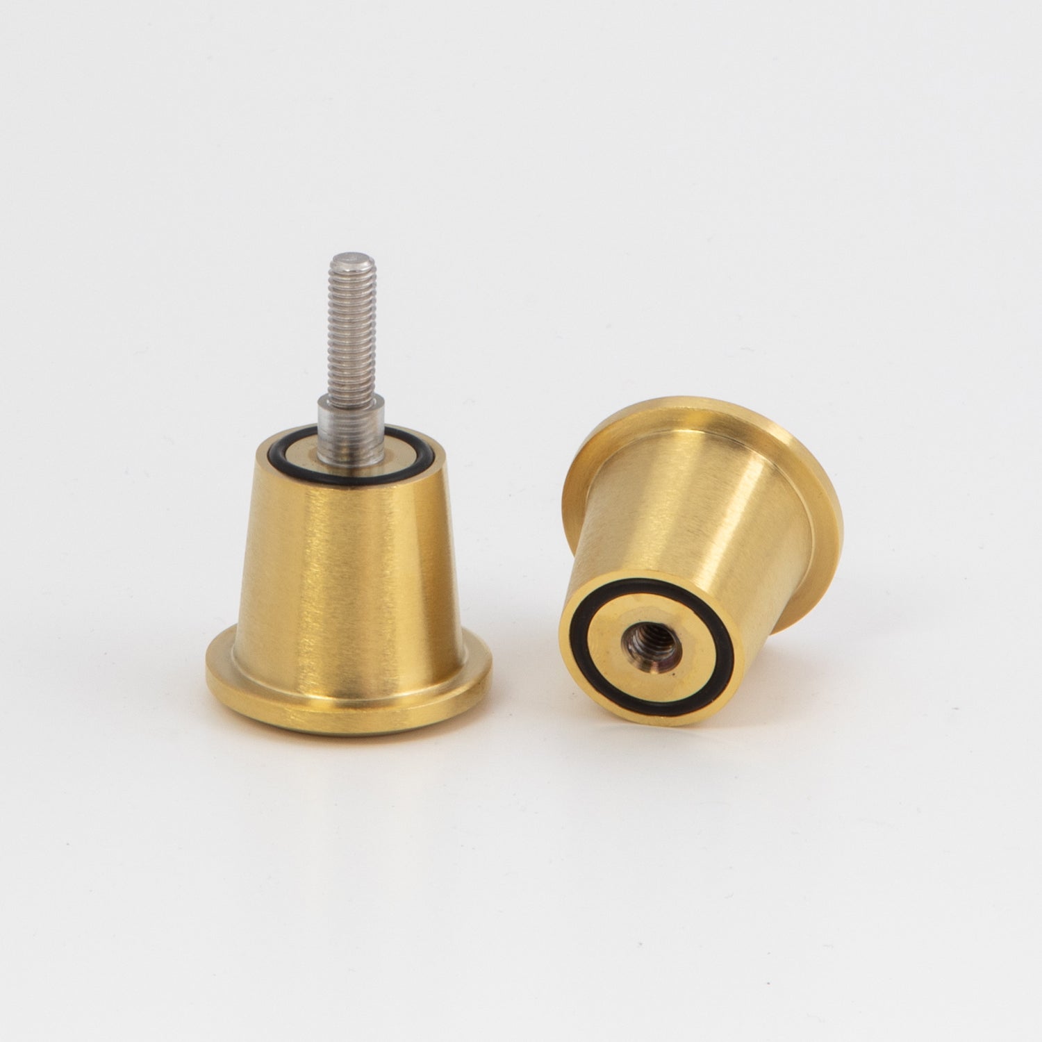 Stealth / Boston Round Knob - Brushed Brass Electro