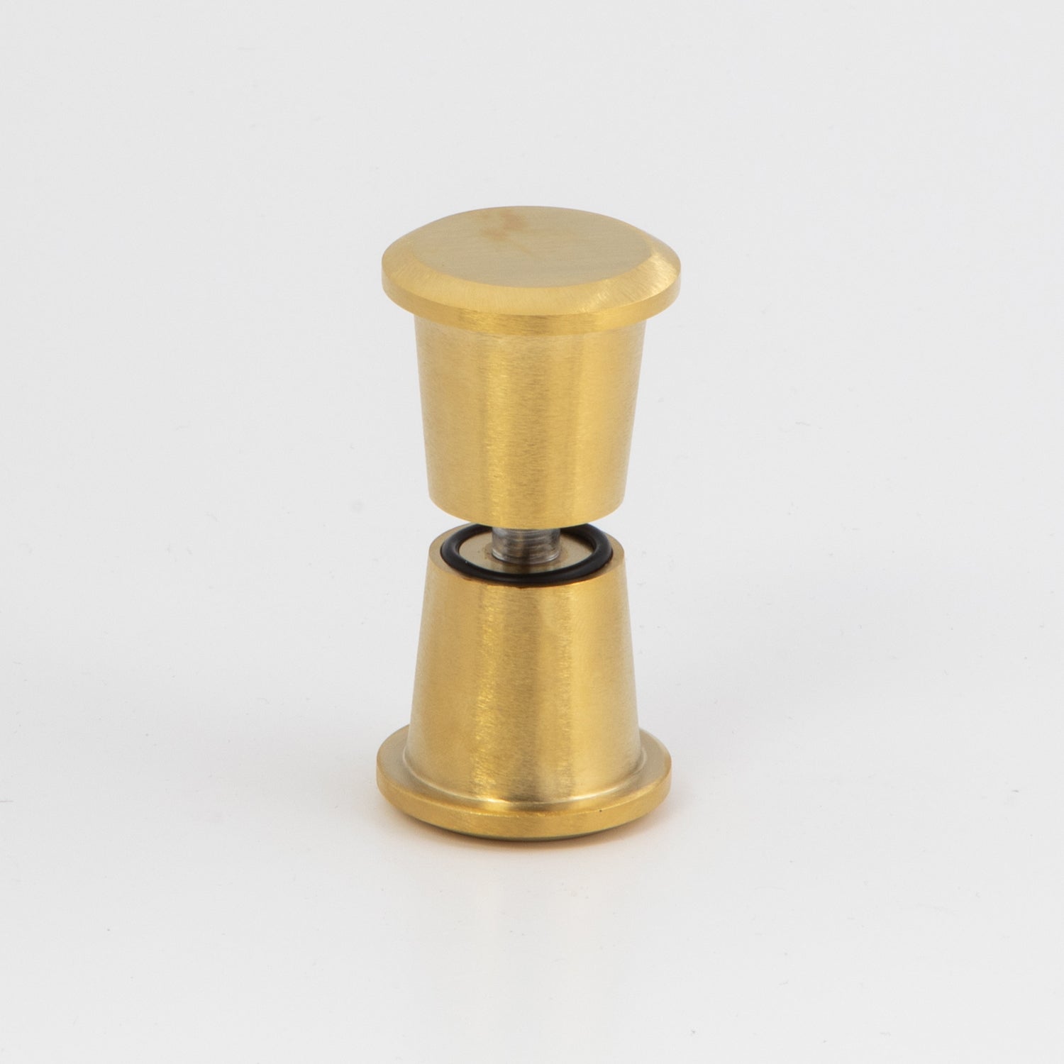 Stealth / Boston Round Knob - Brushed Brass Electro