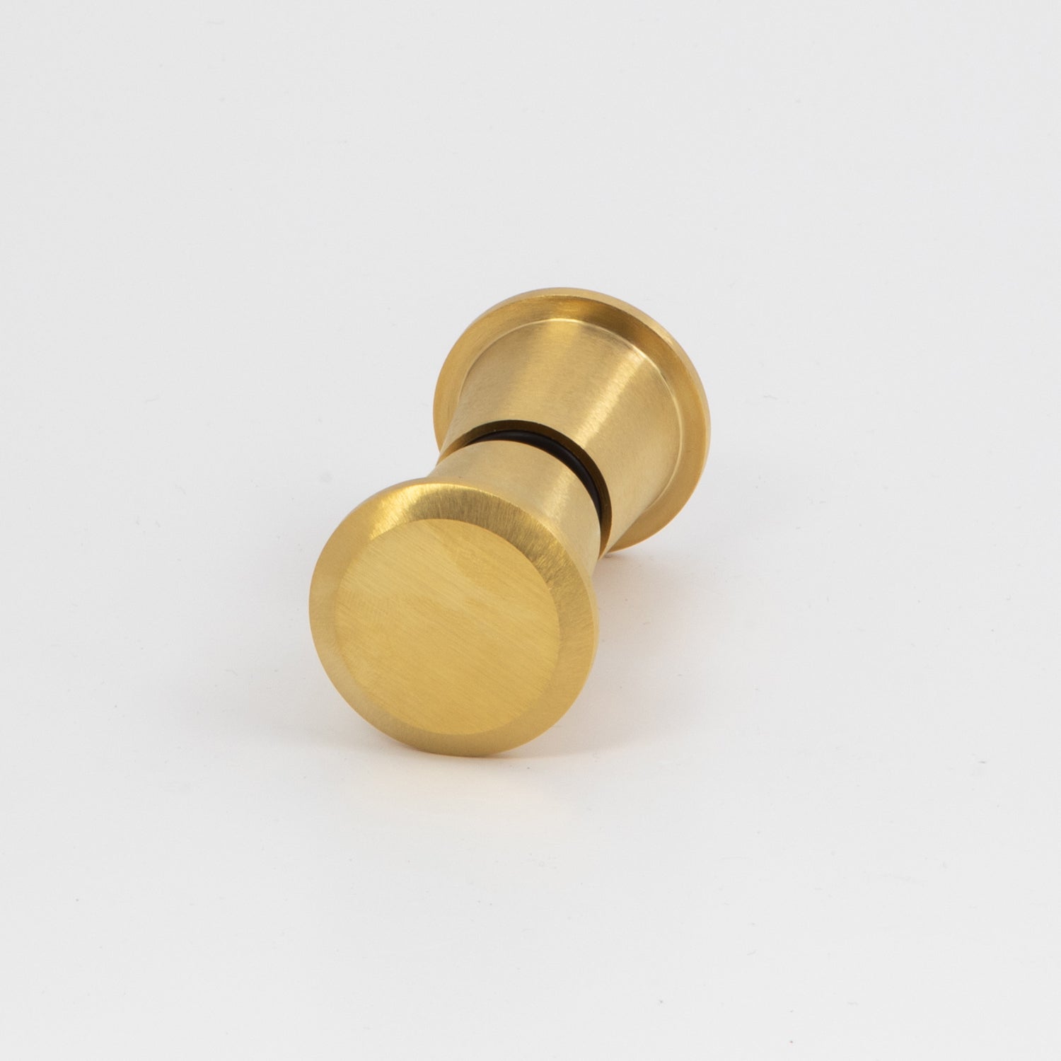 Stealth / Boston Round Knob - Brushed Brass Electro