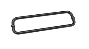 Round Double D Style Double Pull Shower Handle 166 mm Matte Black