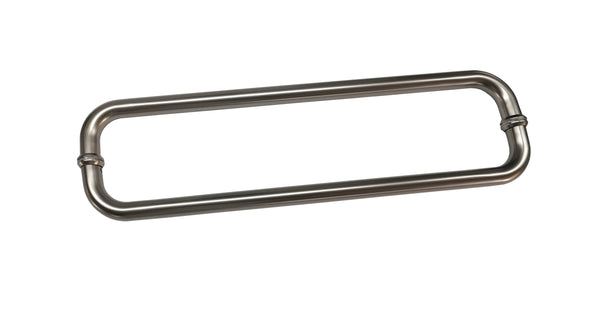 Round Double D Style Double Pull Shower Handle 166 mm Satin Gun Metal