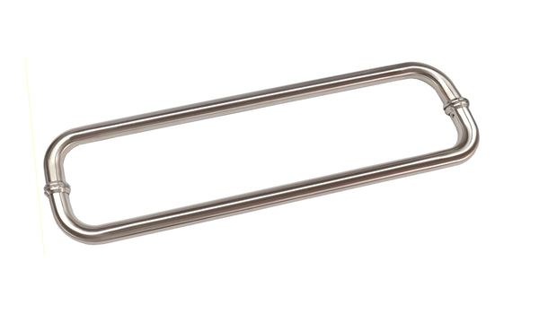 Round Double D Style Double Pull Shower Handle 166 mm Satin Nickel