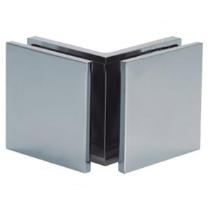 Glass to Glass Bracket with Cover Plate - Brushed Gun Metal