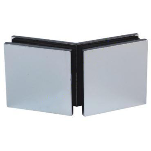 Boston Glass to Glass 135 Degree Bracket Raw Brushed Brass