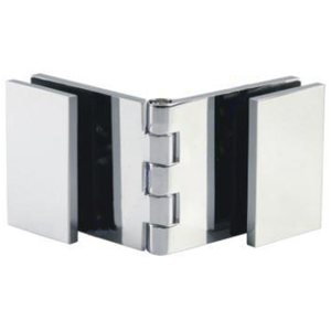 Adjustable Angle Glass to Glass Bracket with 30mm Cover Plate - Raw Brushed Brass