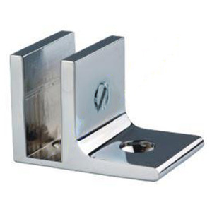 Boston Wall to 12 mm Glass 90 Degree Clamp with Leg Brushed Brass