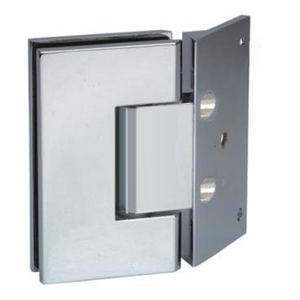 Boston Wall to 6-8mm Glass Hinge with 135 Degree Type Mounting Plate - Satin Nickel