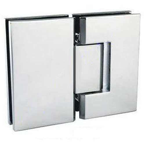 Boston Heavy Duty Large Glass to Glass 180 Degree Inline Hinge - Polished Brass