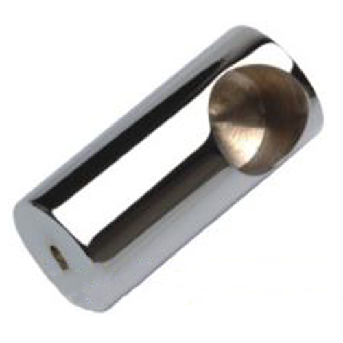 Round DIY Glass to Rail Fitting Raw Brushed Brass