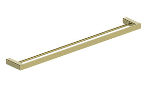 Brushed brass towel rail