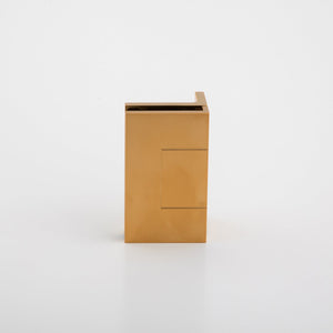 Statesman Wall to Glass Clamp with leg Raw Brushed Brass
