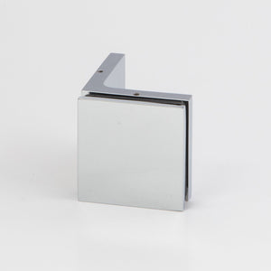 Stealth Wall to Glass Bracket with Cover Plate - Polished Chrome