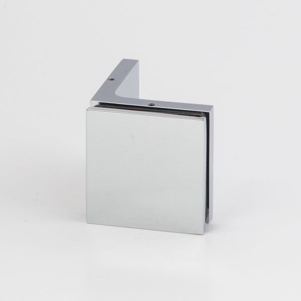 Stealth Wall to Glass Bracket with Cover Plate - Polished Chrome