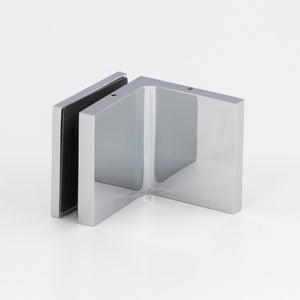 Stealth Wall to Glass Bracket with Cover Plate - Polished Chrome