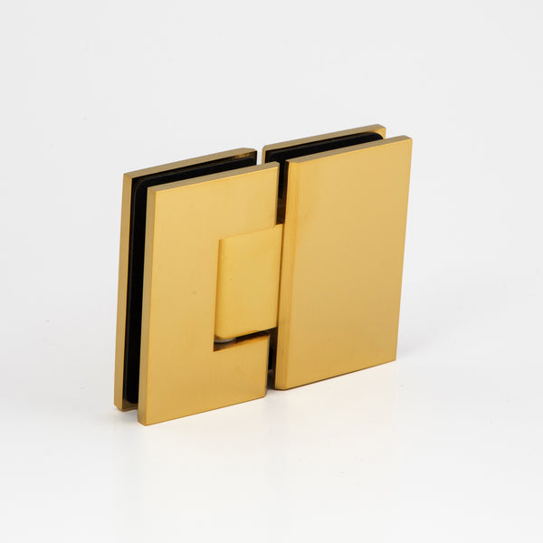 Stealth Glass to Glass 180 Degree Hinge Raw Brushed Brass