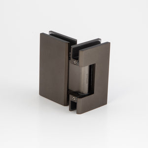Glass to Glass 180 Degree Hinge with Cover Brushed Gun Metal