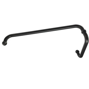 Round Shower Handle with Towel Rail Matte Black