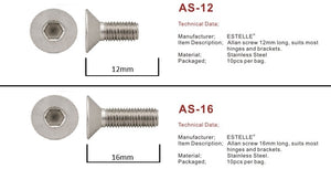 Allen Screws - 16mm Matte Black