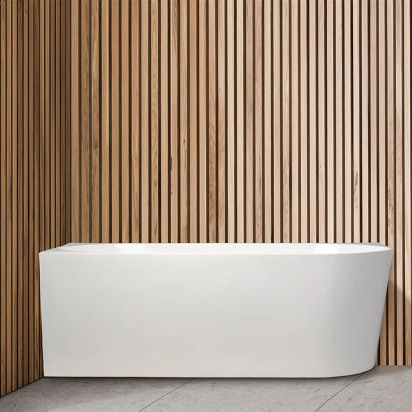 Auris Corner Back to Wall Bathtub - Left Hand Corner- Matte White