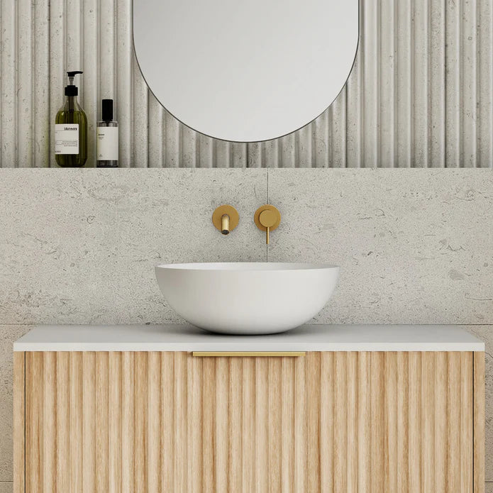 Auris Slim Above Counter Basin- Matte White