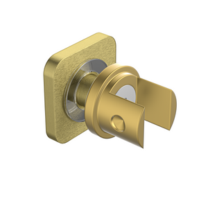 Bathroom Accessories Square Glass Mount Kit Brushed Brass