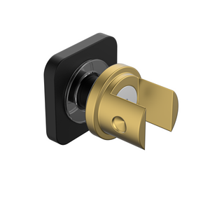 Bathroom Accessories Square Glass Mount Kit Matte Black