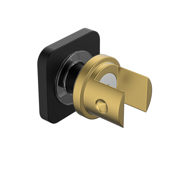 Bathroom Accessories Square Glass Mount Kit Matte Black