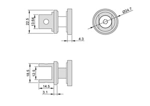 Bathroom Accessories Round Glass Mount Kit Satin Nickel
