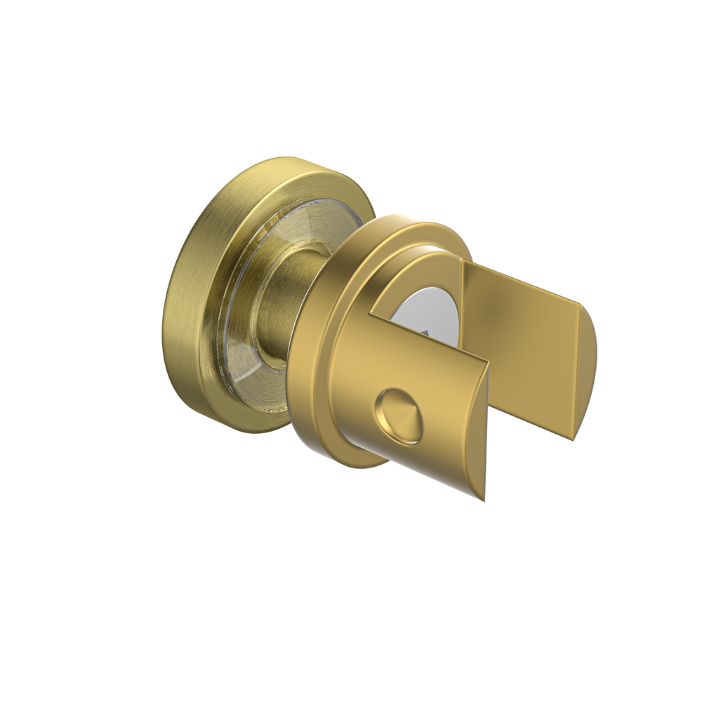 Bathroom Accessories Round Glass Mount Kit Brushed Brass